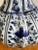 Oriental Chinese Ming Dynasty Style Blue & White Table Lamp W Org Shades, a Pair For Sale - Image 13 of 15
