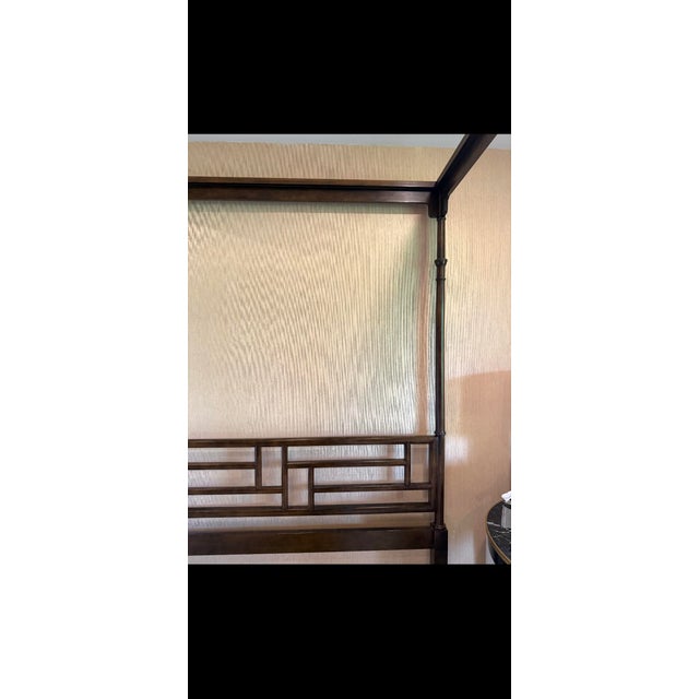 Baker Furniture "Far East" Canopy Bed, Mahogany, Queen Size, Vintage For Sale In Detroit - Image 6 of 11