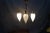 Antique Victorian Hubbell Opalescent Swirl Glass 4 Light Pendant Chandelier 38" For Sale - Image 11 of 14