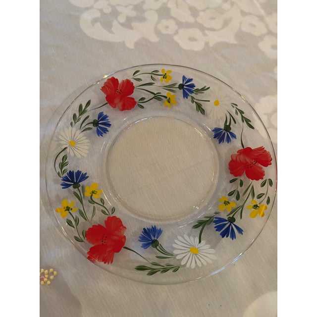 American 1960s Hand-Painted Desert/Salad Plates- Set of 8 For Sale - Image 3 of 7