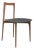 Modern Linea 645 Grey Chair in Leather and Wood by Collector Studio For Sale