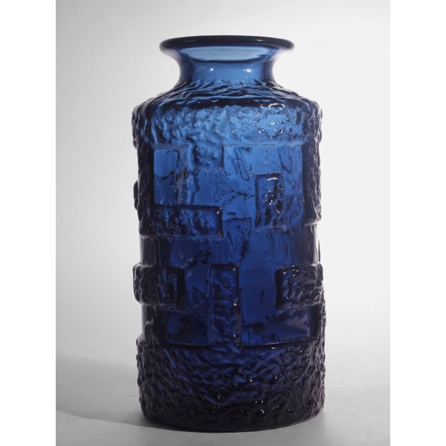1960s Dark Cobalt Glass Vase by Göte Augustsson for Ruda Glasbruk, 1960s For Sale - Image 5 of 6