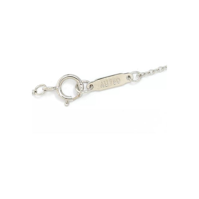 Arts & Crafts Tiffany & Co. Horseshoe 18P Diamond Necklace 16" 18 Karat White Gold Authentic For Sale - Image 3 of 18