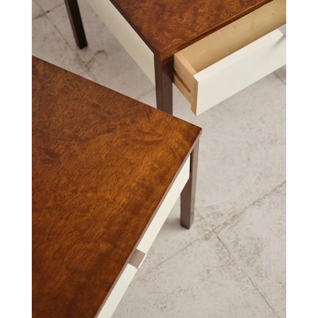 Mahogany Bedside Tables with Drawers by Florence Knoll for Knoll International, Germany, 1960s, Set of 2 For Sale - Image 15 of 18
