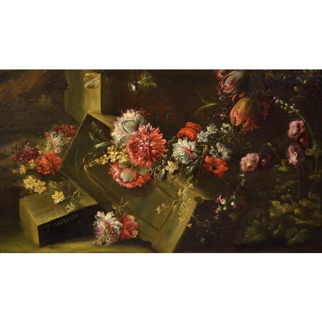 Pieter casteels iii (antwerp 1684 – richmond 1749) floral still life signed lower left, on the stone: p casteels circa...
