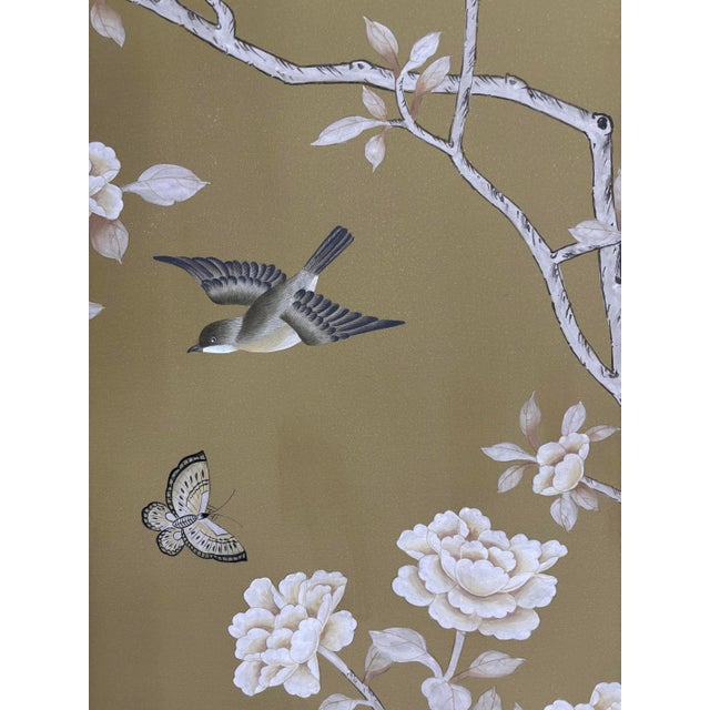 Not Yet Made - Made To Order Hand Painted Williamsburg Chinoiserie Wallpaper Mural, Set of 7 Panels, Luxury Oriental Wall Art For Sale - Image 5 of 6