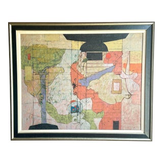 Jim Yeatts Modernist Abstract on Canvas For Sale