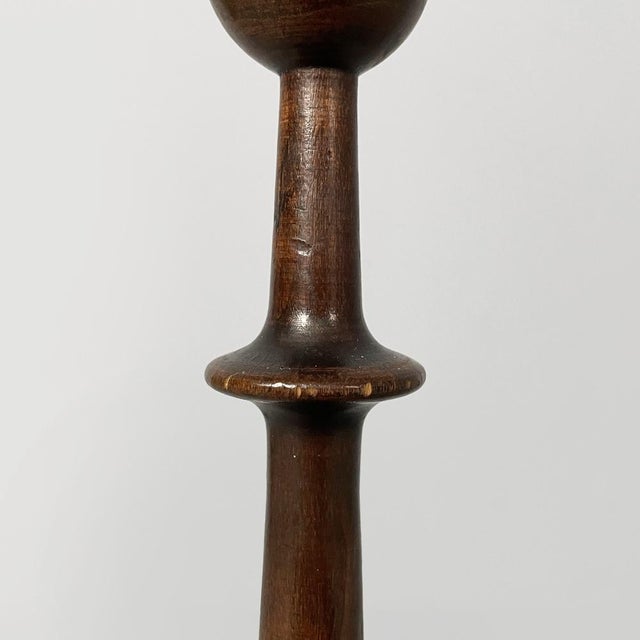 1930s Italian Round Doorstop in Turned Wood, 1930s For Sale - Image 5 of 12