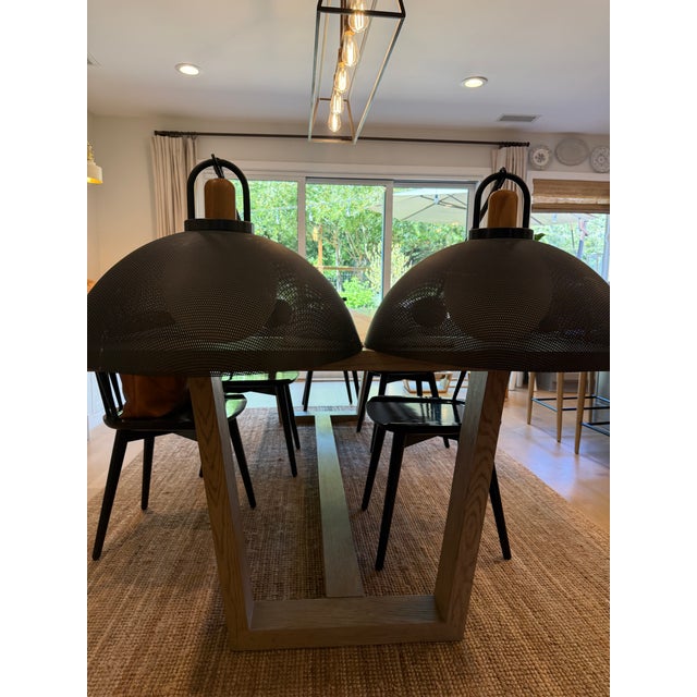 Allied Maker 20” Perforated Dome Pendant Lights - a Pair For Sale - Image 11 of 11