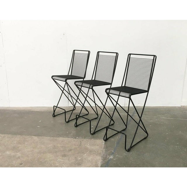 Postmodern German Black Kreuzschwinger Kitchen Barstool by Till Behrens for Schlubach, 1980s For Sale - Image 15 of 18