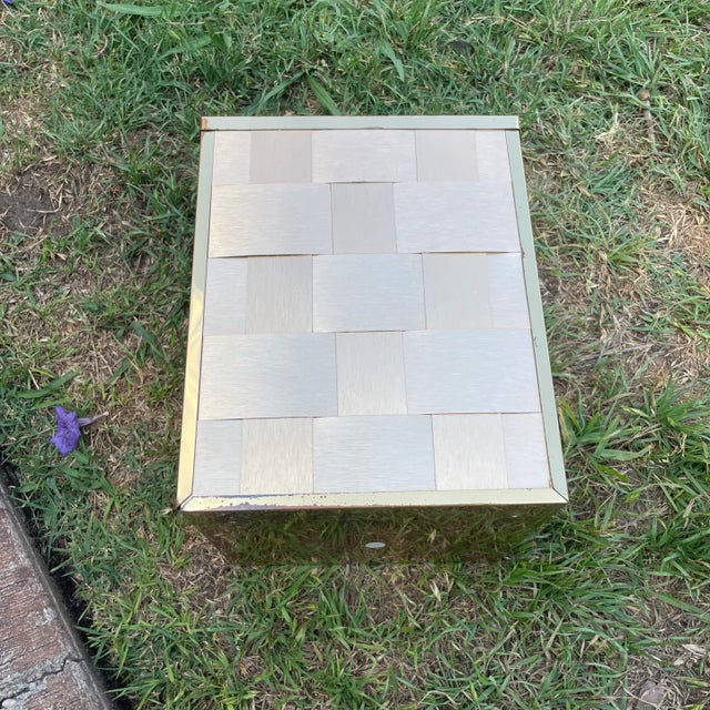 Woven Brass Wastebasket For Sale In Dallas - Image 6 of 9