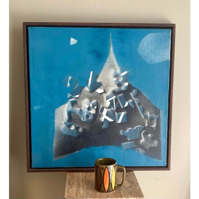 Mid-Century Modern Mid-Century Modern Abstract Painting by Pennsylvania Artist Lucille McBeth, Framed For Sale - Image 3 of 8
