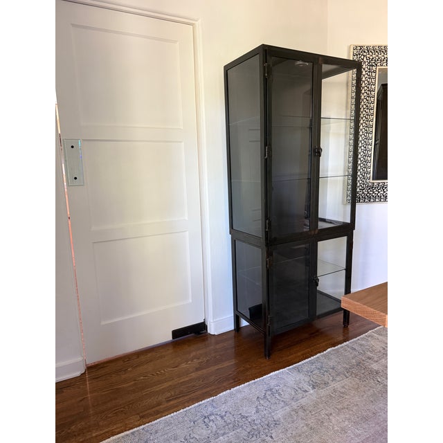Industrial Industrial Iron & Glass Display Cabinet For Sale - Image 3 of 15