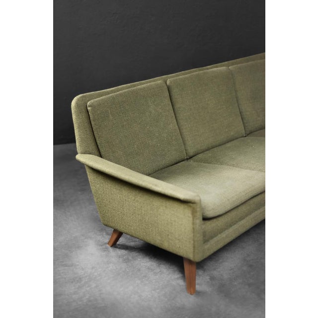 Mid-Century Danish Modern Green 3-Seater Sofa by Folke Ohlsson for Fritz Hansen, 1960s For Sale - Image 12 of 18