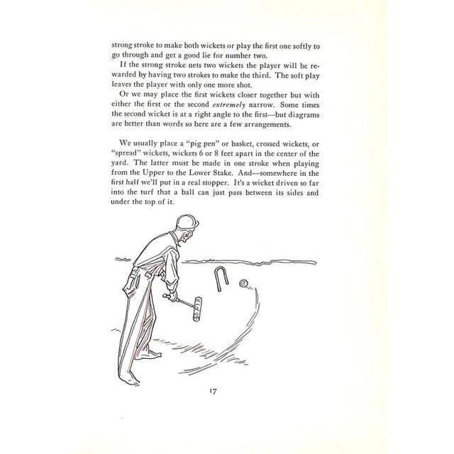 "Croquet: Rules and Strategy for Home Play" 1957 Brown, Paul For Sale - Image 10 of 15