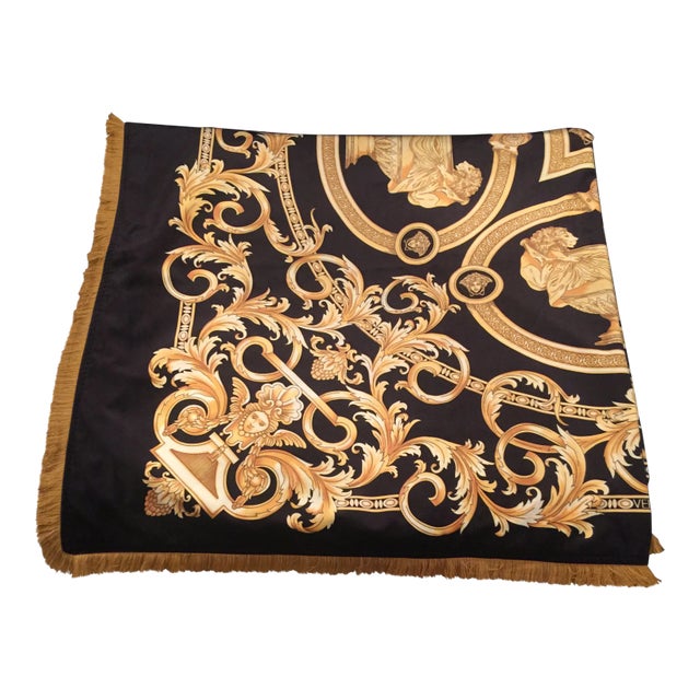 Gianni Versace Custom Made Lion and Urn Throw For Sale