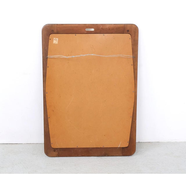Wood Vintage Wooden Mirror by Aksel Kjersgaard for Illums Bolighus, 1960s For Sale - Image 7 of 10