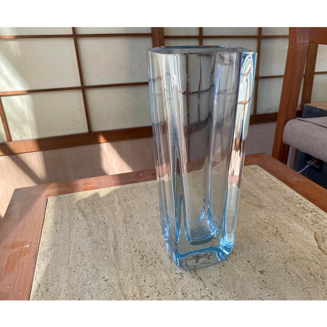 A substantial and luminous example of mid-century Swedish art glass, this tapered vase was produced by the renowned...
