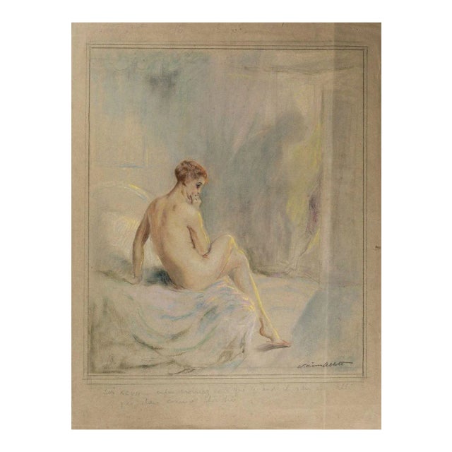 Finally You Will Believe That\. - Original Pastel Drawing by W. Hablett Early 20th Century For Sale