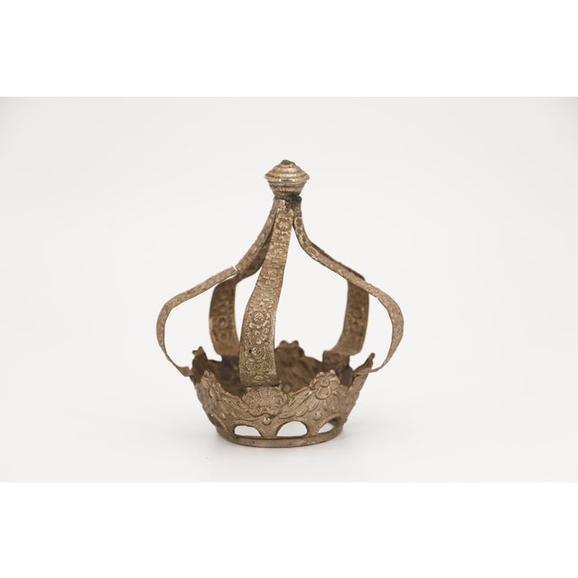 19th Century Portuguese Baroque Saint Crown, Tin For Sale - Image 14 of 17