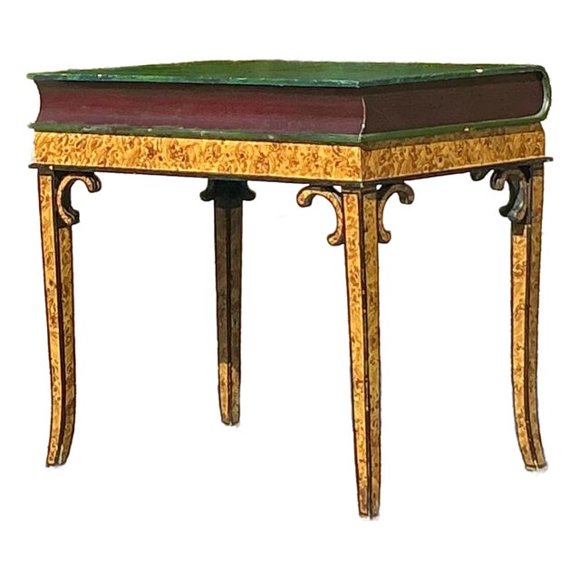 Vintage Regency Giant Book Side Table For Sale