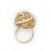1960s Vintage 18k Yellow Gold Diamond Swirl Cocktail Ring, Size 7 For Sale - Image 9 of 13