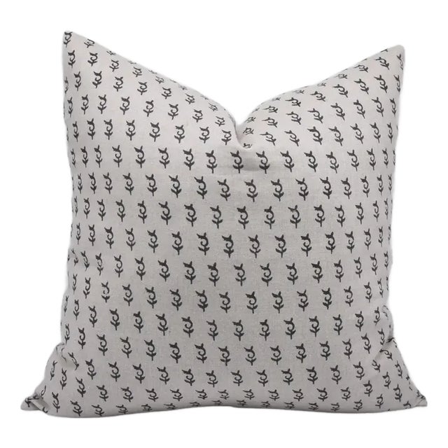 Fabdivine Indian Block Print Cushion Cover 14x20 Inch Pure Linen- Trimab For Sale