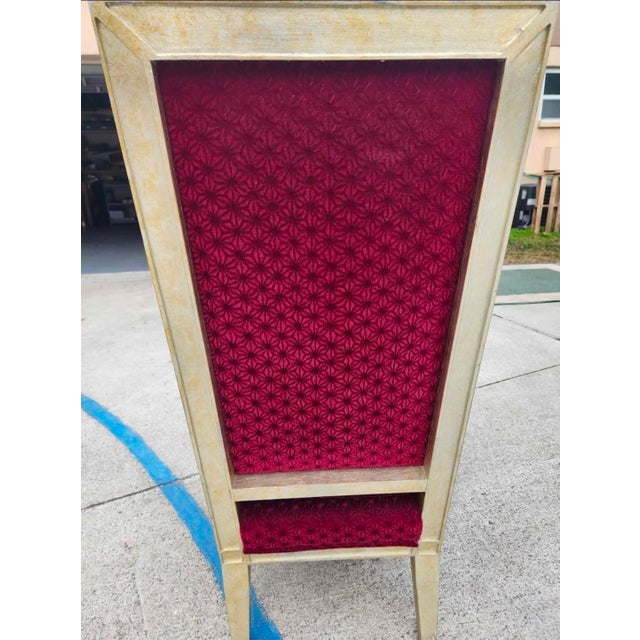 Vintage Henredon Schoonbeck High Point Oversized Goose Down Stuffed ~ Embossed Velvet High Back Occasional Chair For Sale In Tampa - Image 6 of 10