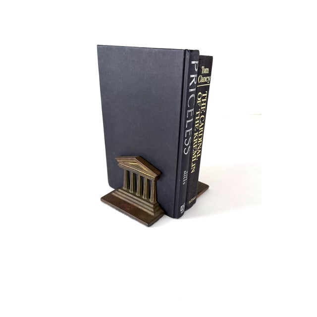 Cast Iron Architectural Greek Temple Parthenon Bookends / Decor For Sale - Image 11 of 14
