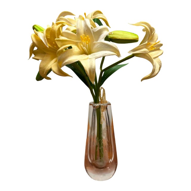 Vintage Orrefors Etched Crystal Bud Vase, Sweden For Sale