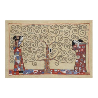 Silk Suzani Tapestry With Pictorial Design For Sale