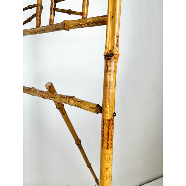 Antique Burnt Bamboo Easel For Sale - Image 9 of 11