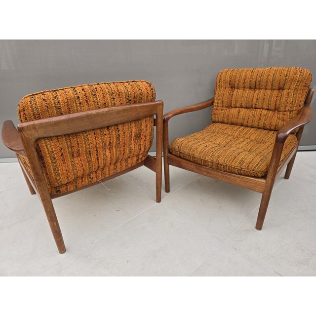 Mid-Century Modern Scandinavian Modern Teak Lounge Chairs, Denmark, 1970s, Set of 2 For Sale - Image 3 of 14
