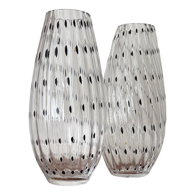 Murano Glass Vases, 1970s, Set of 2 For Sale