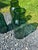 A collection of 3 German large antique bottle green pickling jars. Makes a wonderful trio. Opening measures 4.75 diameter