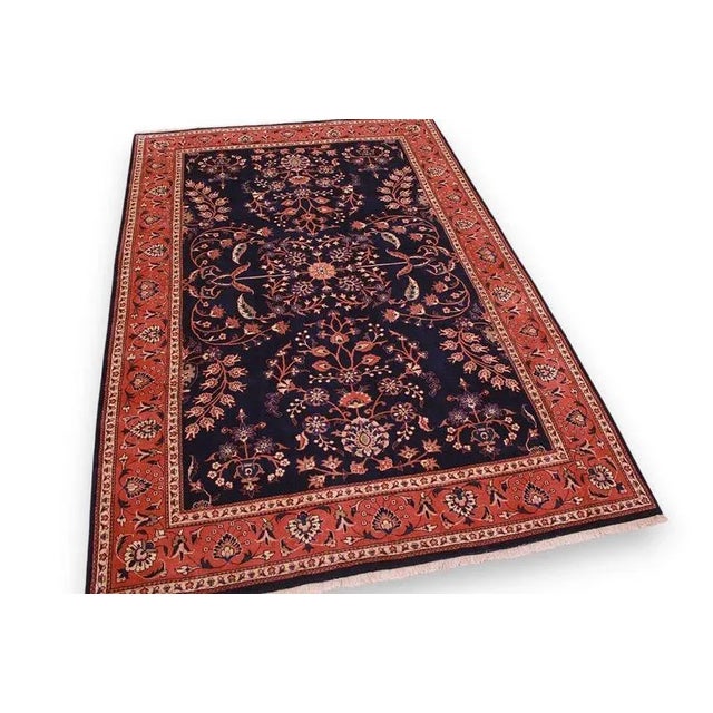 Middle Eastern rug Sarouk | Knot density: High | Pattern: Colorful leaf and flower motifs | Size: 284×187 cm | Material:...