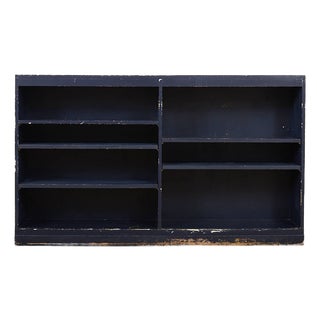 Fir Shelf in Dark Blue, Switzerland, 1950s For Sale