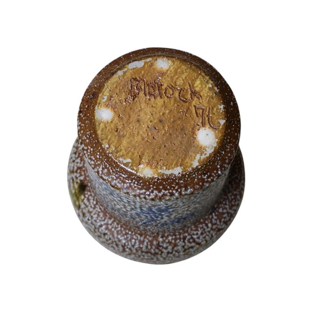 Vintage Studio Pottery Vase - Signed Blalock For Sale - Image 4 of 4