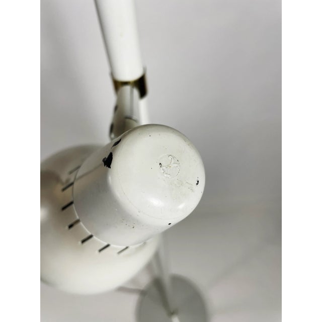 Mid-Century Modern 1960s MCM Gerald Thurston Triennale Floor Lamp for Lightolier in White For Sale - Image 3 of 11