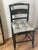 1900 - 1909 Antique American Painted Side Chair With Cane and Silk Cushion For Sale - Image 5 of 8