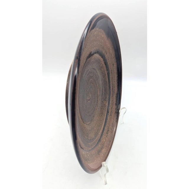 1990s Studio Pottery Glazed Stoneware Plates, Lates, Set of 9 For Sale In Miami - Image 6 of 17