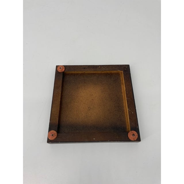 Fab 70's retro tile trivet on offer. Vivid green and yellow colored tiles makes this stand out in any kitchen!