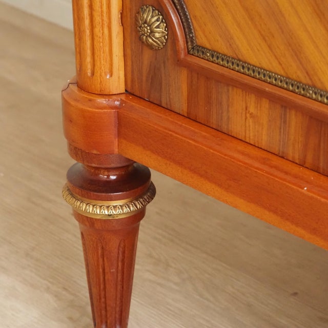 Cream Louis XVI Sideboard with Marble Top, Wood and Bronze Fittings For Sale - Image 8 of 17