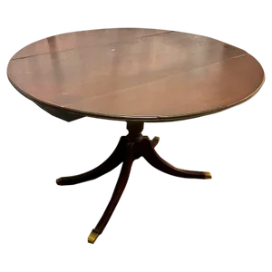 19th Century Victorian Round Folding Table with Bronze Details, England, 1850s
