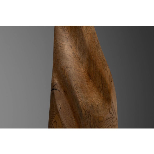 Abstract Oak Sculpture from LM, France, 1960s For Sale - Image 12 of 17