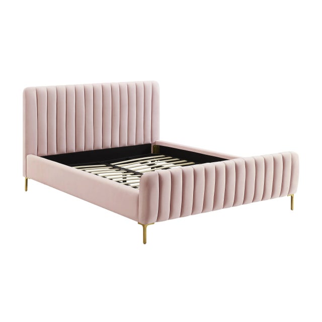 Transitional Angela Blush Full Bed For Sale - Image 3 of 8
