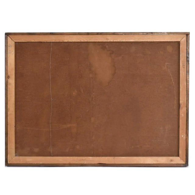 Coral Blue and White Abstract Expressionist Painting Signed Juan For Sale - Image 9 of 9