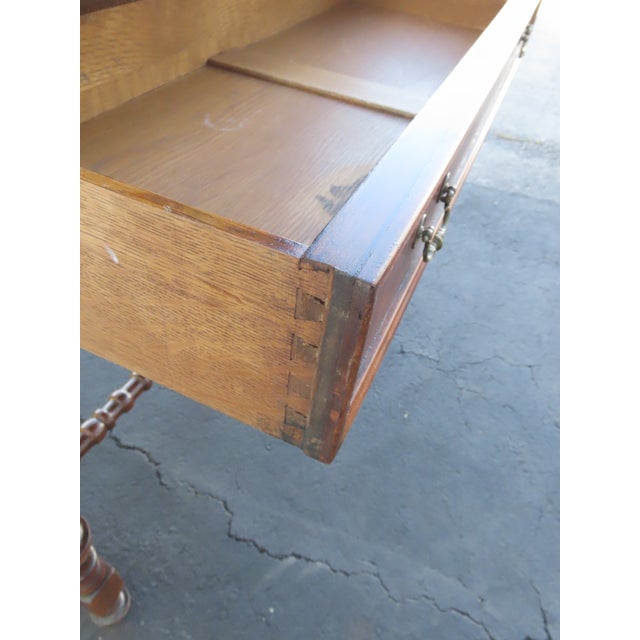 Chippendale Early 1920s Tall China Cabinet Cupboard With Brass Accent 6453 For Sale - Image 11 of 18