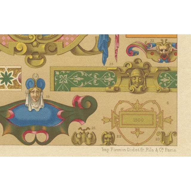 Renaissance Decorative Cartouches and Motifs, 1869, Paper For Sale - Image 4 of 10