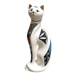 Vintage Native American Style Pottery Cat.